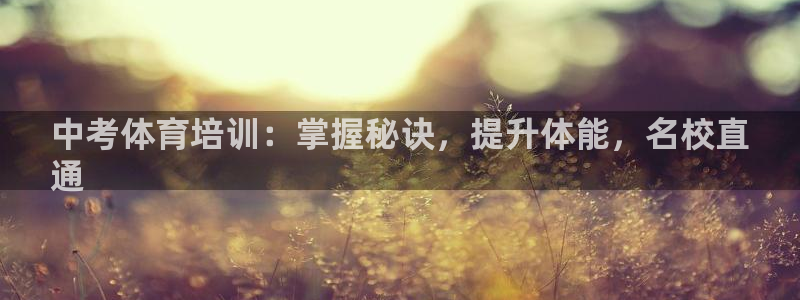 欧陆娱乐平台登录不上去了：中考体育培训：掌握秘诀，提