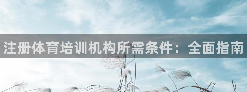 欧陆娱乐客服：注册体育培训机构所需条件：全面指南