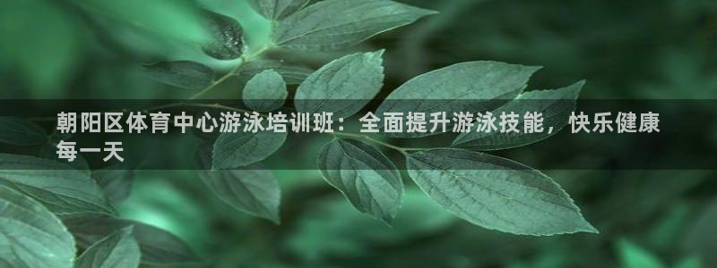欧陆娱乐登录注册平台下载：朝阳区体育中心游泳培训班：全面提升