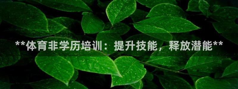 欧陆娱乐中国：**体育非学历培训：提升技能，释放潜能